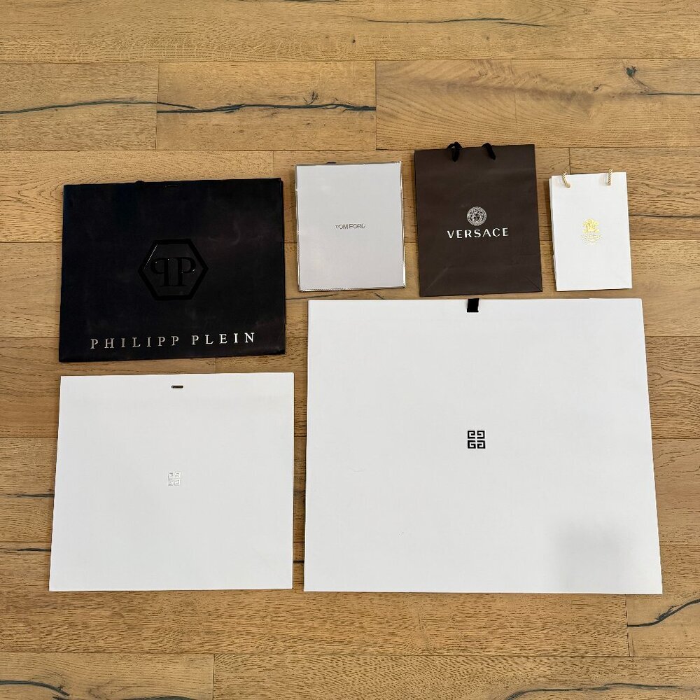 Givenchy, versace, Tom Ford, Creed, and others Designer Shopping Bag